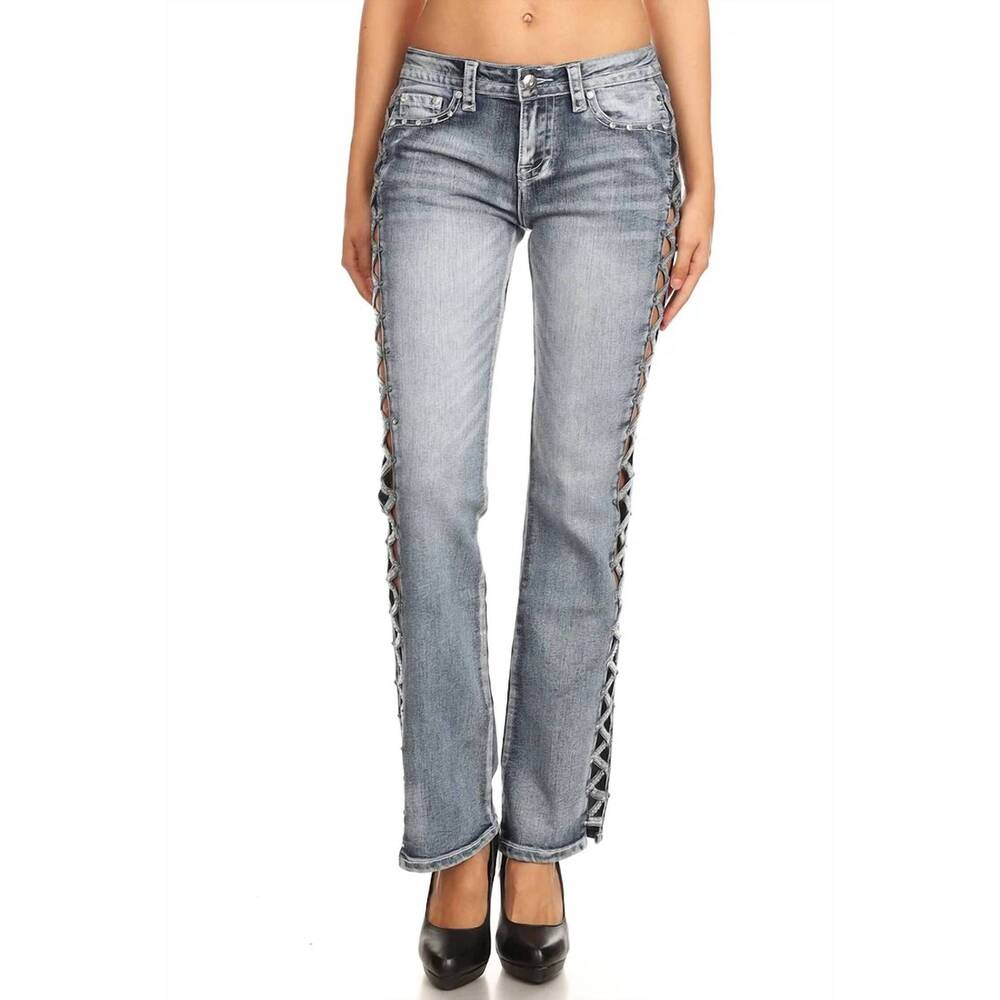 NEW BUS STOP flashy sexy jeans in charcoal